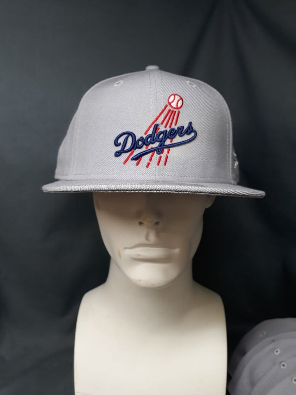 New Era 59-Fifty Men's Fitted Los Angeles Dodgers  Hat Grey Size 7 5/8 NEW!